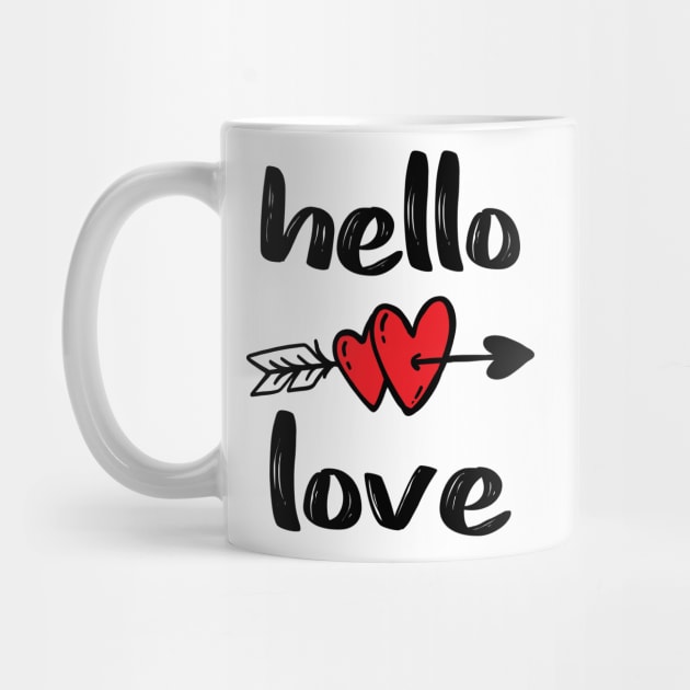 Hello Love - Valentine's Day T-Shirt by ernestouchiha